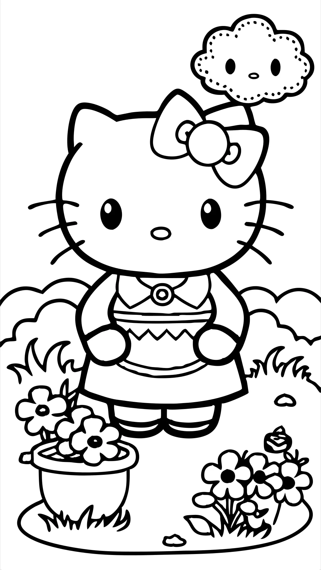 coloriages mignons Hello Kitty